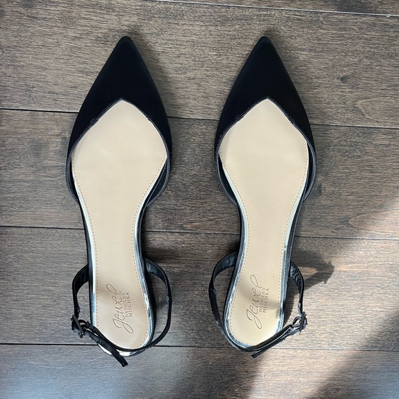 Badgely Mischka Black Slingback Ballet Flats - Picture 1 of 7